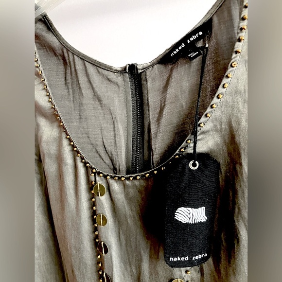 Naked Zebra Women’s Tank Top, Size S, Grayish-Brown, Sleeveless, NWT - Picture 3 of 5